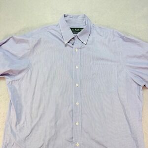 Lauren‎ Ralph Lauren Non Iron Striped Button Down Shirt Dress Shirt 17 32/33